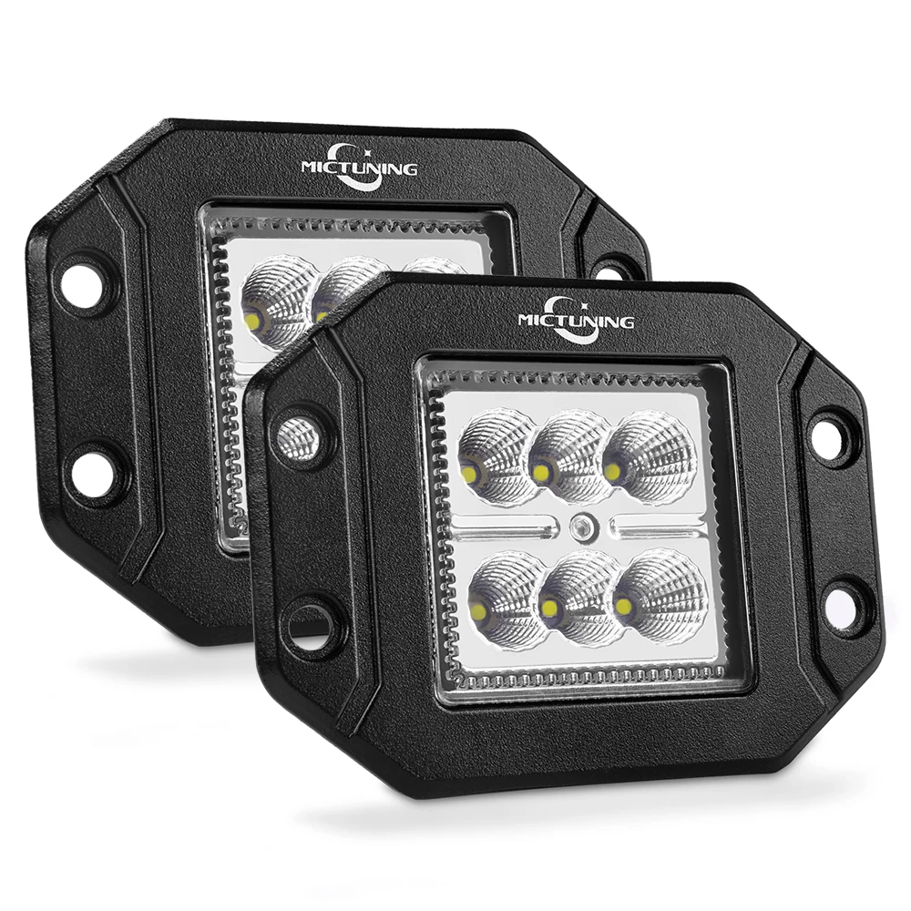 Montagem por Barra Holofote para Piscina de 18w Led para Piscina Luz para Condução para 4x4 Utv para Caminhão Peças J-eep Barcos 2 2 Barra de luz/Luz de trabalho
