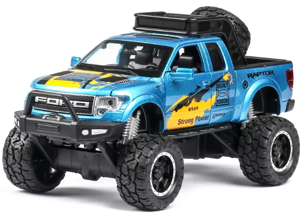 Новинка, 1:32, Ford Raptor F150, пикап, сплав, модель автомобиля, оттягивается, литая под давлением, Игрушечная машина, модель автомобиля, подарок, игрушки для детей на день рождения