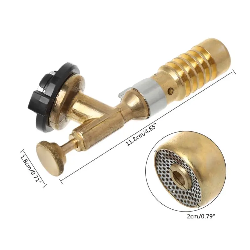 High Temperature Brass Gas Turbo Torch Aluminum Brazing Propane Welding Plumbing Gas Torch