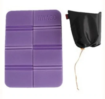 Purple with bag 1 Set Portable Camping Picnic Beach Mats 38.5*27.5*8CM Cushion Folding Foam with Square Oxford Bag Waterproof Odorless Mat - Цвет: Purple with bag