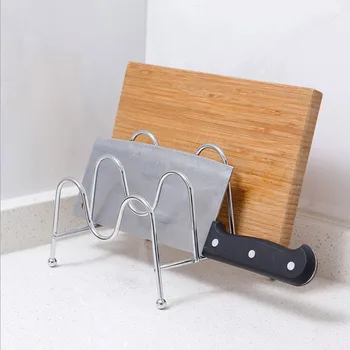 

Kitchen Supplies Pot Lid Rack Household Items Kitchen Multi-layer Lid Dish Chopping Board Shelf Wrought Iron Storage Shelf