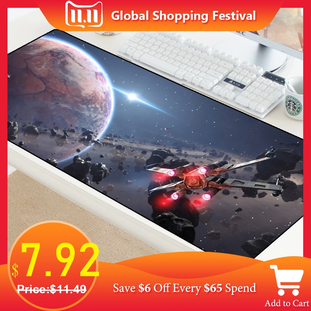 Коврик для мыши Star Wars speed Gamer, игровая клавиатура, компьютерный стол, резиновый коврик для мыши, коврик для ноутбука, ПК, XL, для использования в офисе