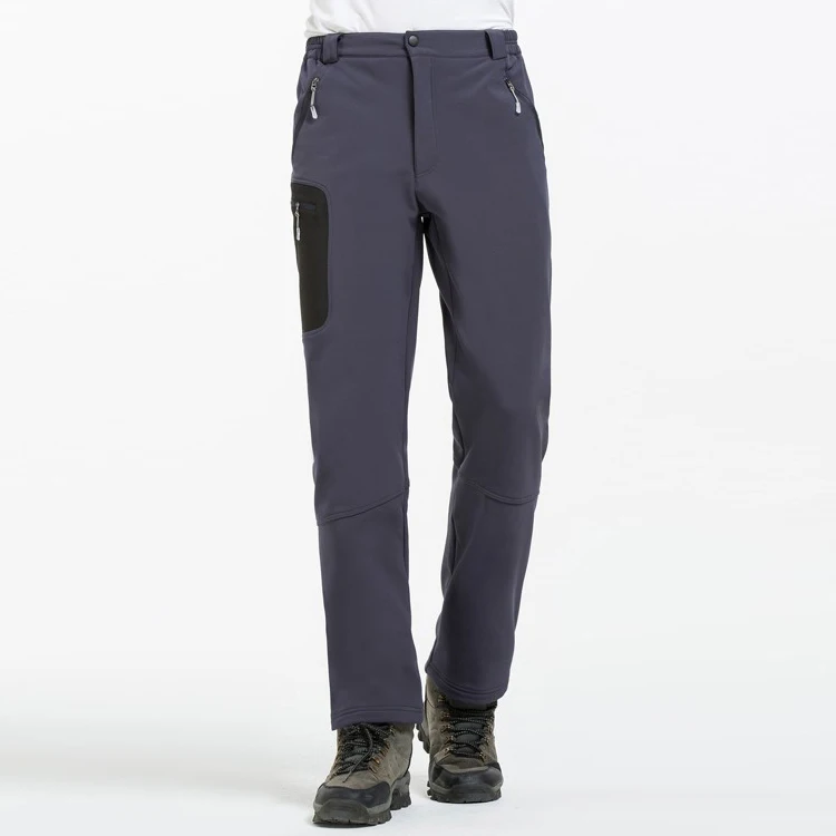 Hot Sale Mens Waterproof Windproof Loose Fit Outdoor Khaki Hiking Pants Factory Stocks - Цвет: Серый