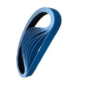 

10pcs Polisher Blue Sanding Belts 12mmx610mm 80 Grit Backing File Sanding Belts Wood Polishing Sander Belts