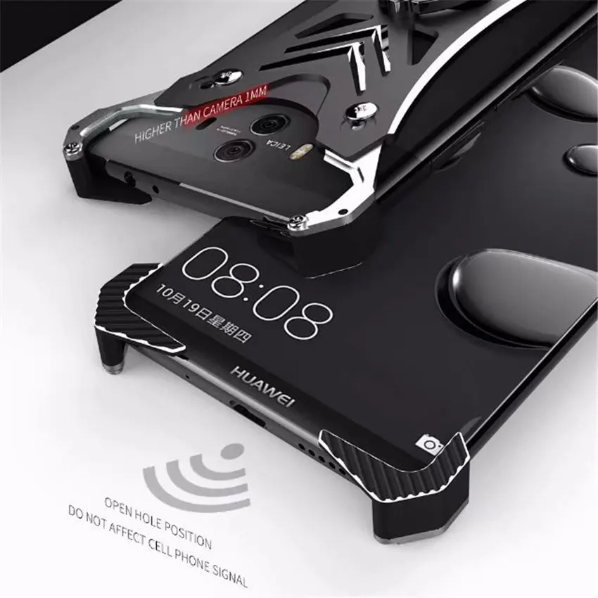 R-JUST, роскошный металлический чехол для huawei mate 10, алюминиевая задняя крышка для huawei mate 10 Pro, чехол для телефона с кольцом на палец