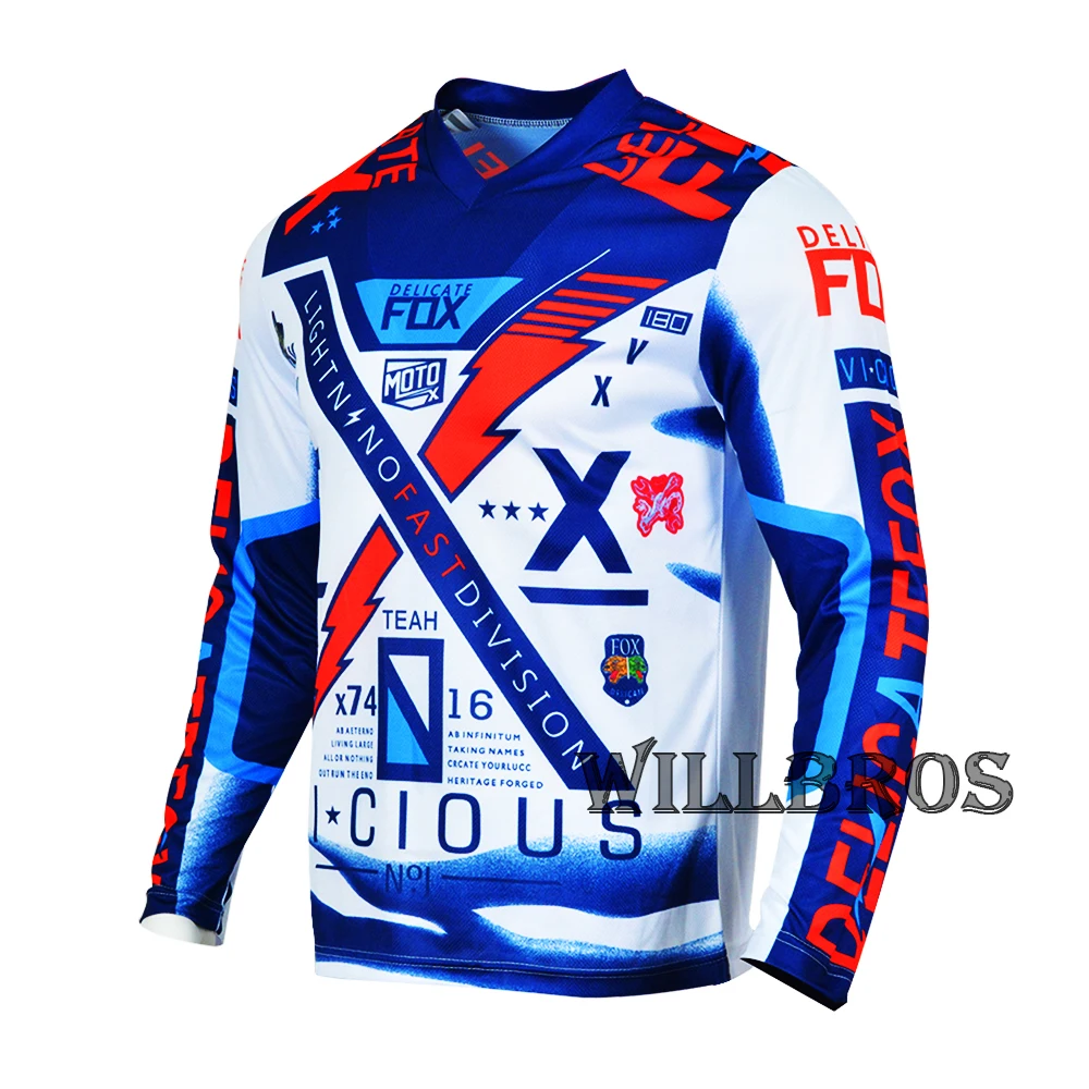 Fox Racing Jersey Mens Shirt Motocross MX ATV Riding Gear Tops Cycling Jerseys A 