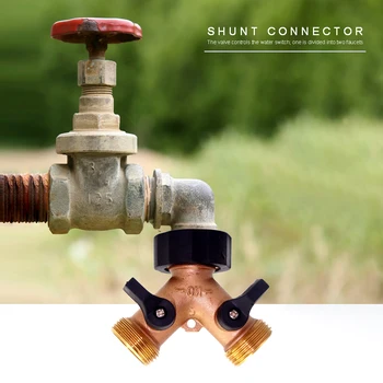 

Irrigation 2 way tap garden tap Irrigation valve Hose Pipe Splitter Quick connector adapter 1pcs