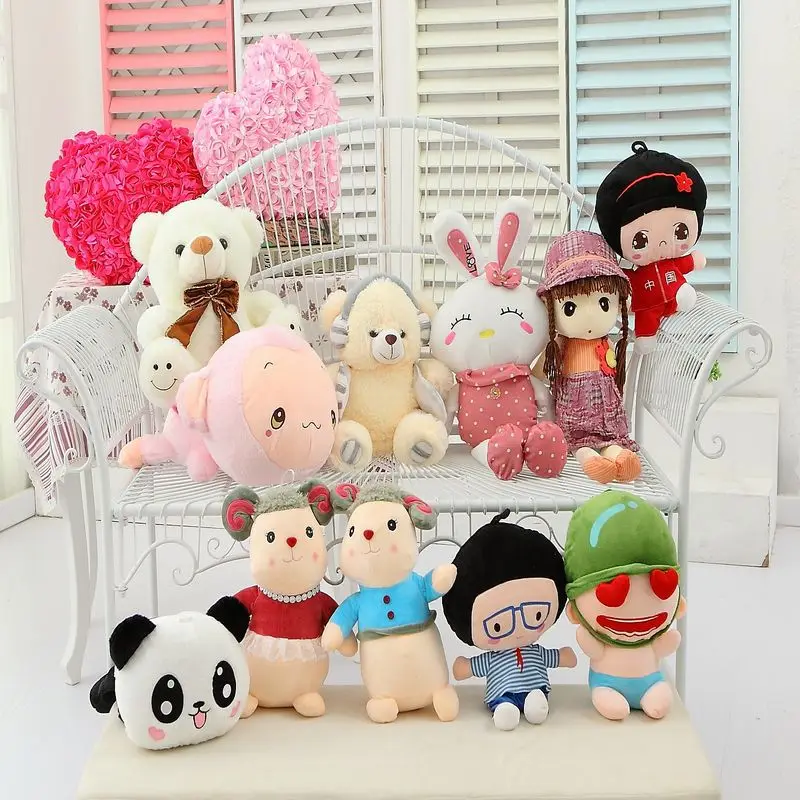 Cute 15cm Plush pendant Plush Animal toy Giraffe\Rabbit\teddy bear Soft Toys Animal Dear Doll Baby Kids Children Birthday Gift