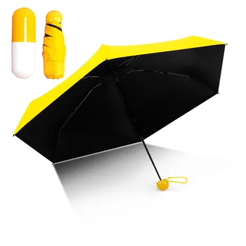 

Capsule Mini Pocket Clear Sun Umbrella Rain Women 5 Folding Windproof Anti-UV Umbrellas Cute Compact Rain Paraguas Dropshipping