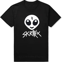 Skrillex-camisetas de algodón para hombre, divertidas camisetas de manga corta con estampado de Hip-Hop de la banda de Rock, de alta calidad, para DJ