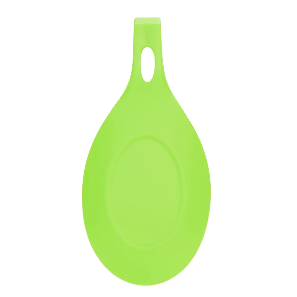 Green Силиконовая подставка для ложки, термостойкая подставка для напитков, поднос, подставка для ложки, кухонные принадлежности, много цветов на выбор# Zer - Цвет: Green