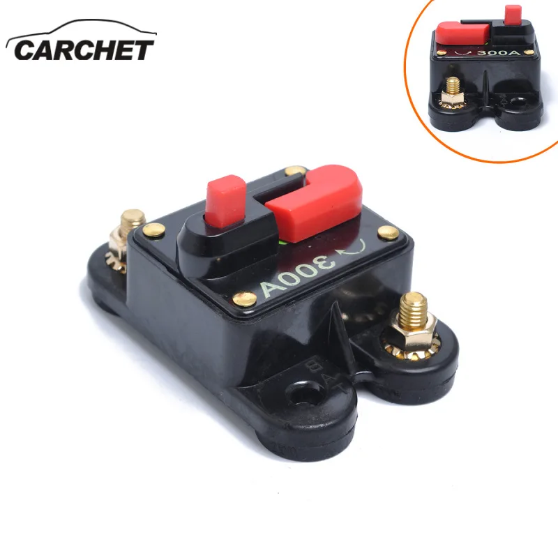 

CARCHET 12V 24V Car Fuse 300A Car Audio Amplifier Circuit Breaker Fuse Holder AGU Style Stereo Amplifier Refit Voltage Relay