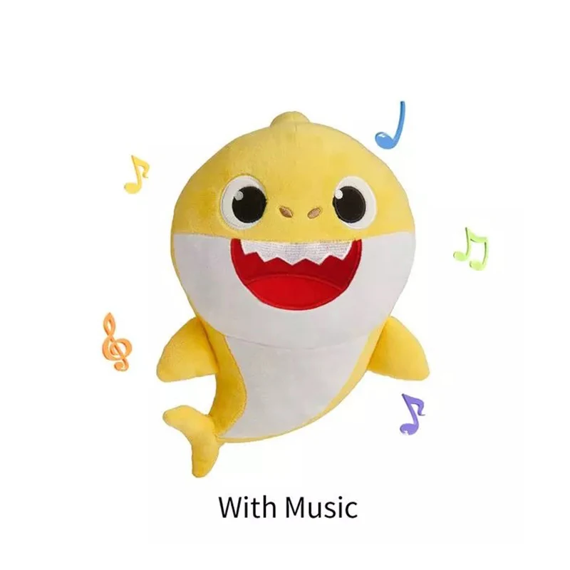 Мягкие куклы Babyes мультфильм Sharkes игрушки милые животные плюшевые игрушки куклы пение английская песня вся песня для детей подарок