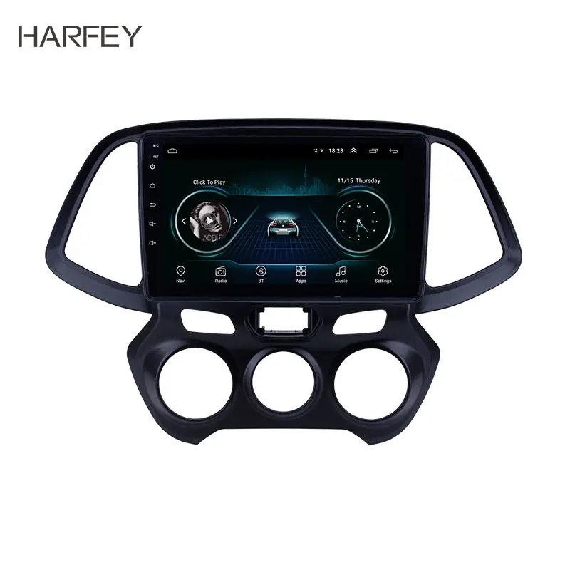 Harfey Android 8,1 GPS автомобильный радиоприёмник автомобильный мультимедийный плеер 9 "для hyundai Santro/Atos 2018 с HD сенсорным экраном Поддержка Carplay SWC