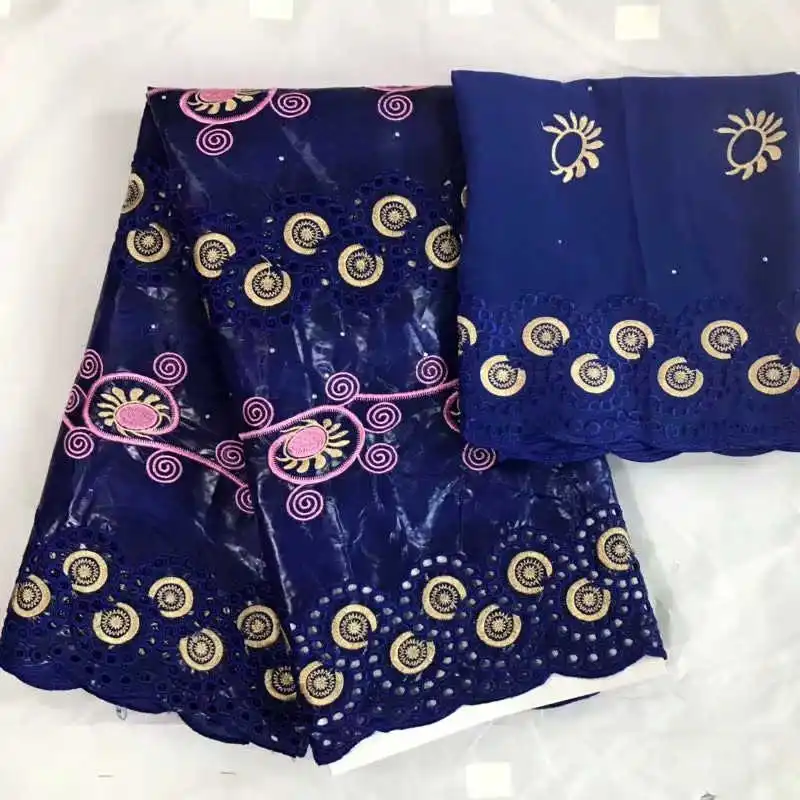 

Factory Price 2019latest African Embroidered bazin riche fabric with Scarf for Christmas party Dresses Winn268c