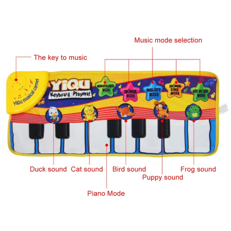 Большой размер, развитие интеллекта, музыкальные игрушки, детский музыкальный инструмент, голосовое пение, игровой коврик, развивающие игрушки для детей