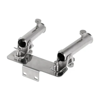 

Stainless Steel Fishing Fort Rod Holder 2 Rods Bracket Pole Support Rack Pod