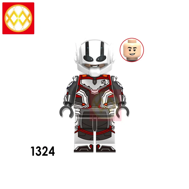 XH1324-Antman 100 шт/партия X-men Санта Росомаха Дэдпул мутанты машина для уничтожения кабеля Человек-паук Харли Куинн строительные кубики, детские игрушки PG8180 - Цвет: XH1324-Antman