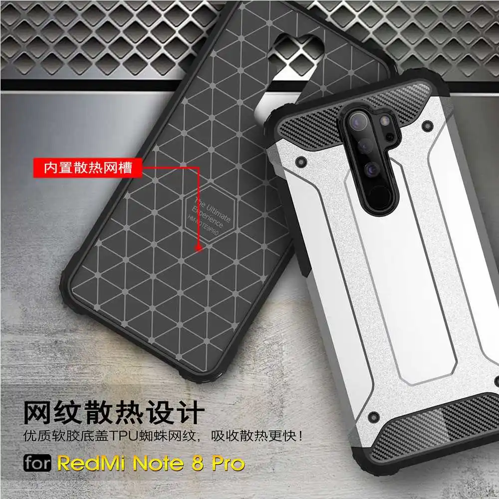 Железная Броня Mokoemi, ударопрочный чехол 6,53 дюйма для Xiaomi Redmi Note 8 Pro, чехол для Xiaomi Redmi Note 8 Pro, чехол для телефона