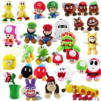 

Super Mario Yoshi Goomba Shy Guy Toadette Diddy Kong Bomb Piranha Mushroom Nabbit Koopa Turtle Caterpillar Octopus Plush Toys
