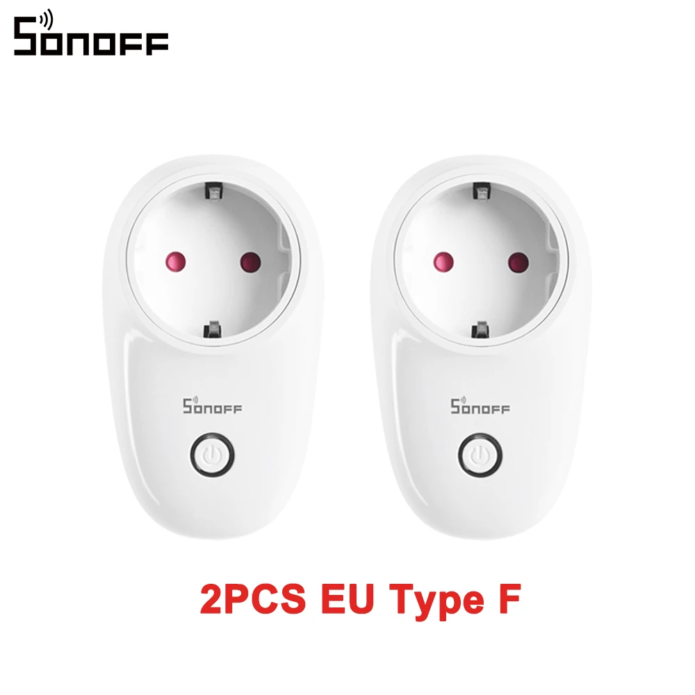 1/3/5PCS Itead SONOFF S26 WiFi Smart Plug EU Power Socket Wireless Outlet Timer Remote Control Works with Alexa Google Home 