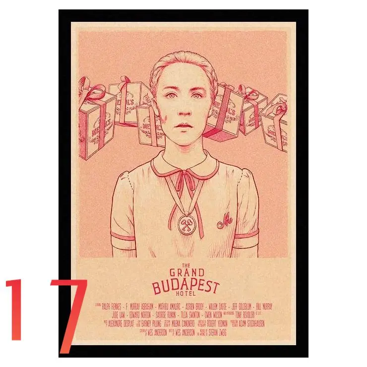 Идеальный JL Grand Budapest отель винтажные Плакаты для домашнего декора крафт-бумага высокого качества плакат стикер стены BDLS01
