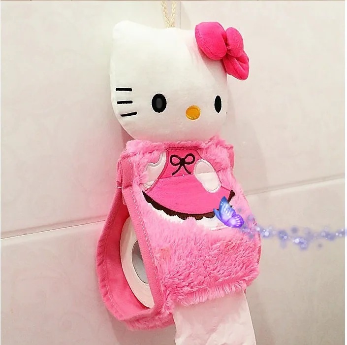 Hello Kitty Toilet Seat Cover Bath Mat Holder Bathroom Set