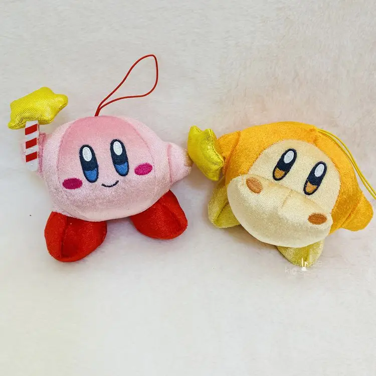 10 шт./партия фигурки Кирби, плюшевые куклы, игрушки Kawaii, серия Кирби, блестящие звезды, фигурка, плюшевая подвеска, игрушка для рюкзака 15 см