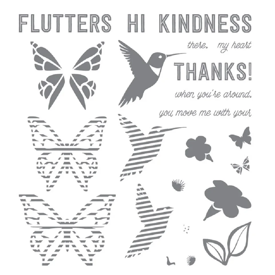 Bird and Butterfly Transparent Silicone Clear Stamps DIY Seal for Scrapbooking Card Making Photo Album Decorative Stamp Sheet