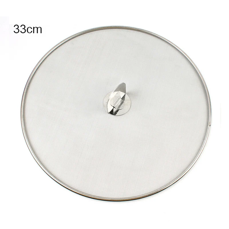Folding Handle Splatter Screen Oil Splash Cover Filter Pizza Tray Cooking Guard 