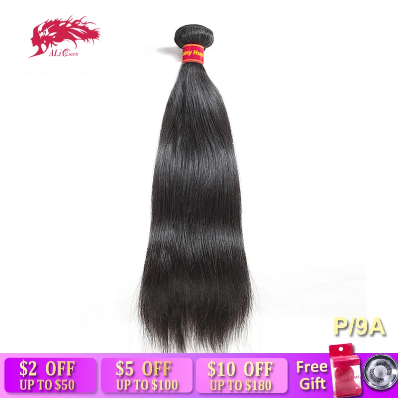 Prix Armure brésilienne de cheveux raides Pro. Rapport 9A 1 3 4 pièces naturel noir Remy cheveux livraison gratuite Ali Queen 100% paquets de cheveux humains
