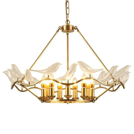 

Postmodern light luxury bird chandelier simple American living room dining room bedroom modern creative bird light
