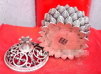 

++++ free shipping Tibetan lotus statue bronze incense burner