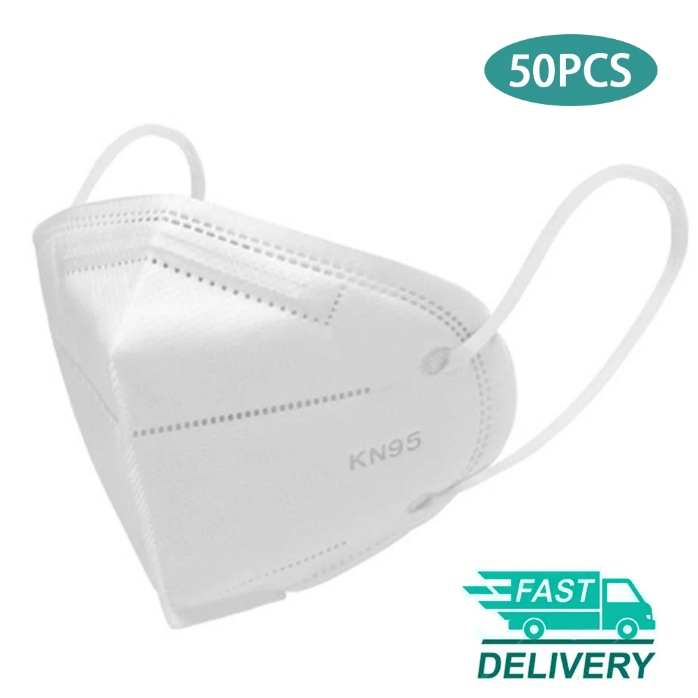 

50 PCS KN95 Mask Bacteria Proof Safety Air Filter Mask Face Dust-proof Anti-fog Mask Features as N95 FFP2 fast delivery