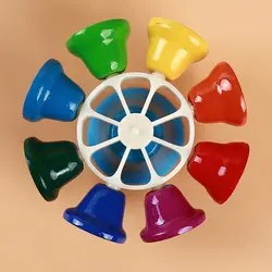 Детские ударные игрушки креативные колокольчики многоцветный чистый звук многоцелевой октавы обучающий инструмент ручной Колокольчик