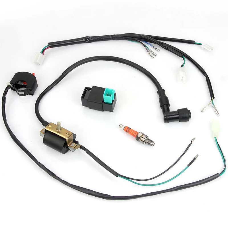 Проводка ткацкий станок Kill Switch Coil CDI набор свечей зажигания для 110cc 125cc 140cc питбайк