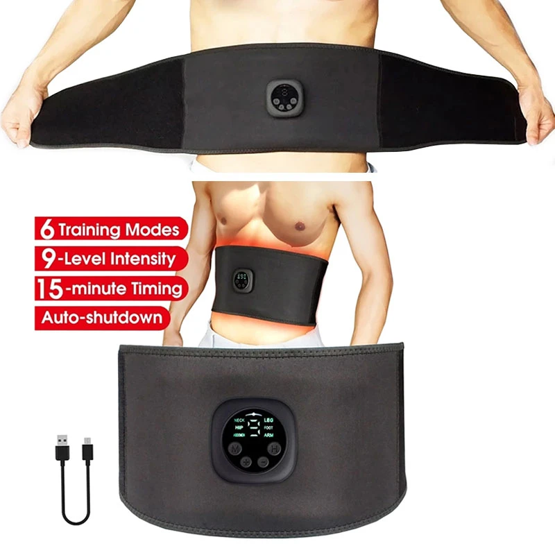 Cintura vibrante addominale EMS stimolatore muscolare corpo dimagrante vita  sottile supporto allenamento attrezzature per il Fitness a casa USB  ricaricabile|Elettrostimolatori fitness| - AliExpress