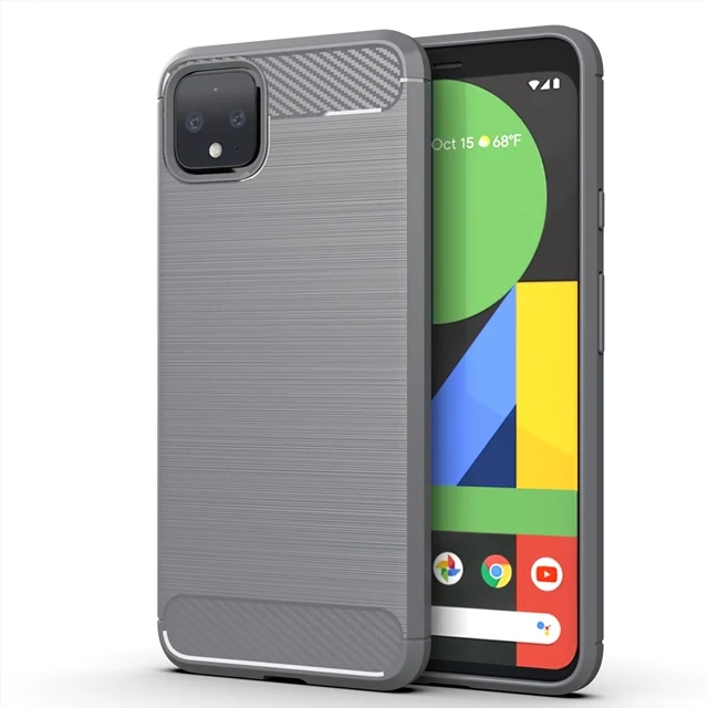 Чехол для Pixel4 XL чехол ZROTEVE Мягкий ТПУ силиконовый бампер чехол из углеродного волокна матовый чехол s для Google Pixel 4 3a 3 2 XL чехлы - Цвет: Gray