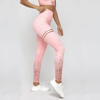 

2020 Hot Sale Women's Sexy Sequin Print Slim Leggings Stripe Print Pencil Pants Slim Fitness High Waist Leggings Body Shaper