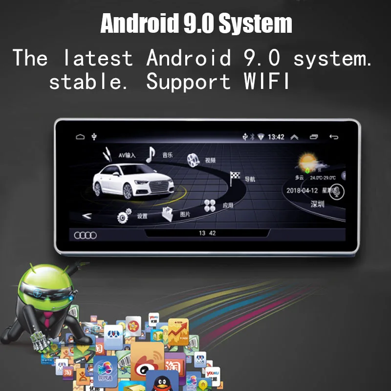 10,25 дюймов HD экран Android 9,0 Автомобильный gps навигатор для Audi A3 2013- мультимедийный плеер радио wifi Bluetooth 2+ 32G