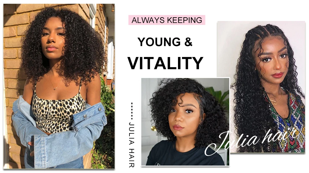 Brazilian Curly Lace Front Wig Pre Plucked 150180 Density 13x6 Lace Front Human Hair Wigs Julia 13x4 Lace Wig with Baby Hair