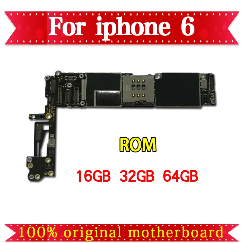Полностью разблокирована для iphone 6 6G материнская плата с/без Touch ID, оригинальная для iphone 6 материнская плата с полными чипами, 16 ГБ 32 г 64 г