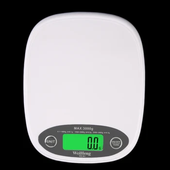 

White Slim LCD Electronic Kitchen 3Kg/0.5 Digital Weight Scale Food Diet Hot Popular Kitchen scale Digital Weight Scale