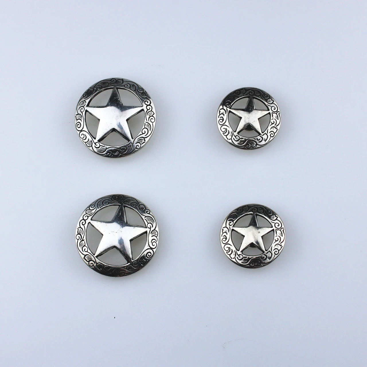 DIY Leather Craft Hardware  Texas Star Concho Antique Silver Finish #601709S-30/38 Clothes Accessories 2