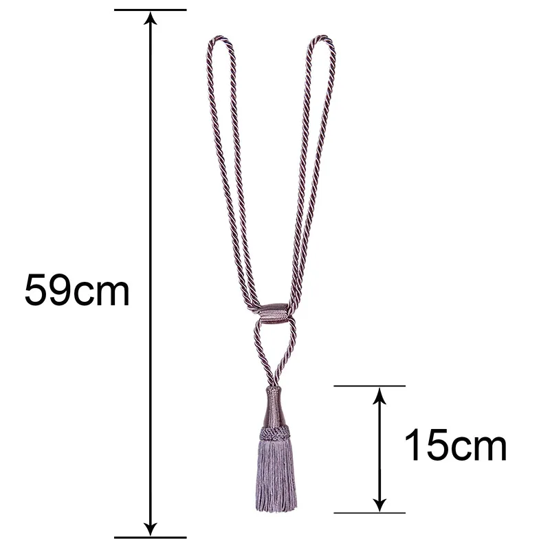 1Pc Tassel Curtain Tieback Hanging Belt Balls Brush Fringe Curtains Accessories Holderback Tie Backs Adjust Buckles Rope curtain accessories curtain tiebacks