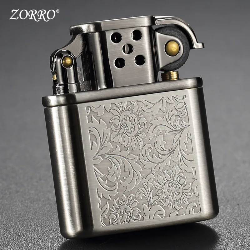 Lighters Not ZippoKerosene Lighter Peony Flower Personality Antique Antique Men's Lighter Boyfriend's Birthday