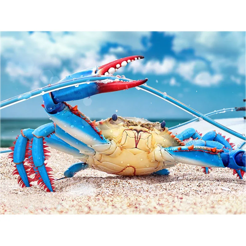 Full-Square-Round-5D-DIY-Diamond-Painting-Crab-Animal-Diamond-Embroidery-Beach-Scenery-Handcrafts-Crystal-Home