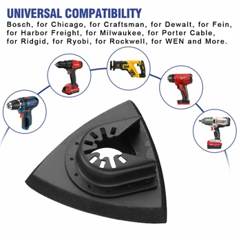 

3pcs Triangular Sanding Pad Quick Release Oscillating Tool For Bosch Craftsman Abrasive Polish Pad Plate Triangular Sand Pad