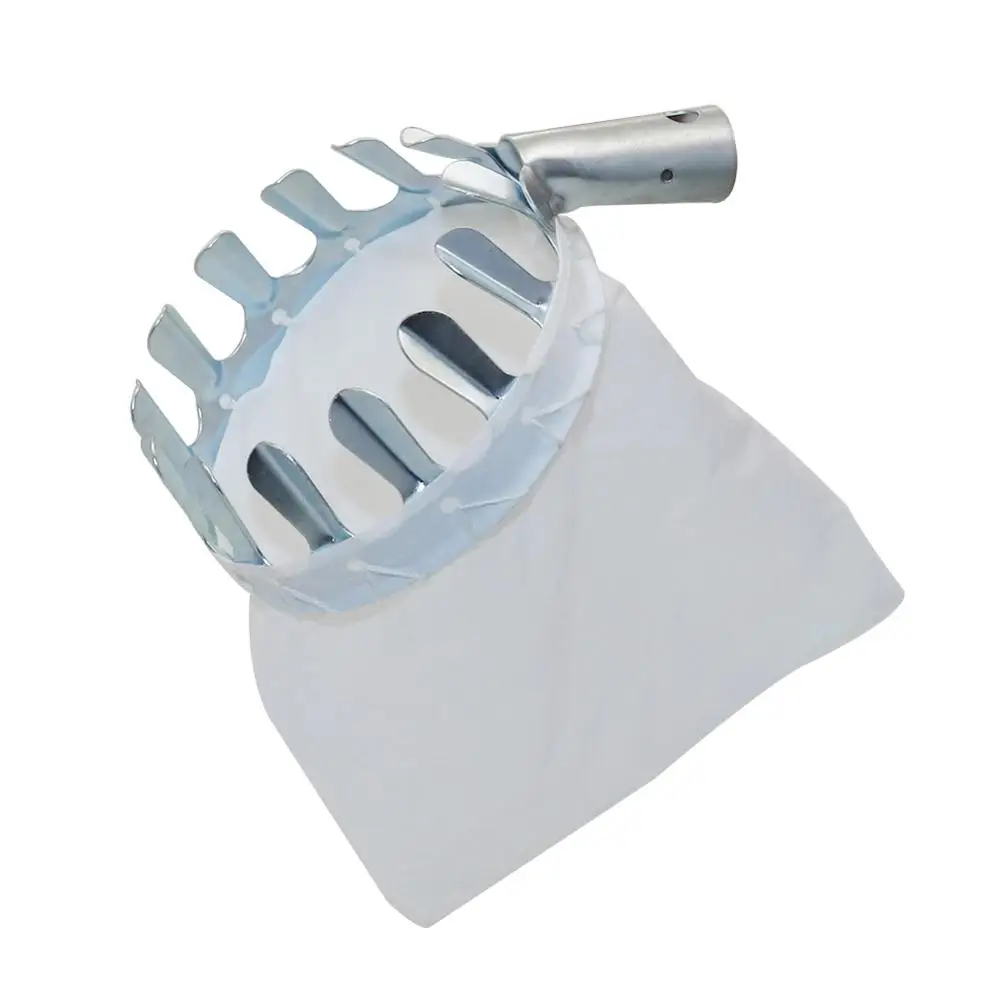 2 Pcs Convenient Metal Fruit Picker Fabric Bag Peach Apple Pear Orange High Tree Plucking Tool Orchard Garden Farm Fittings