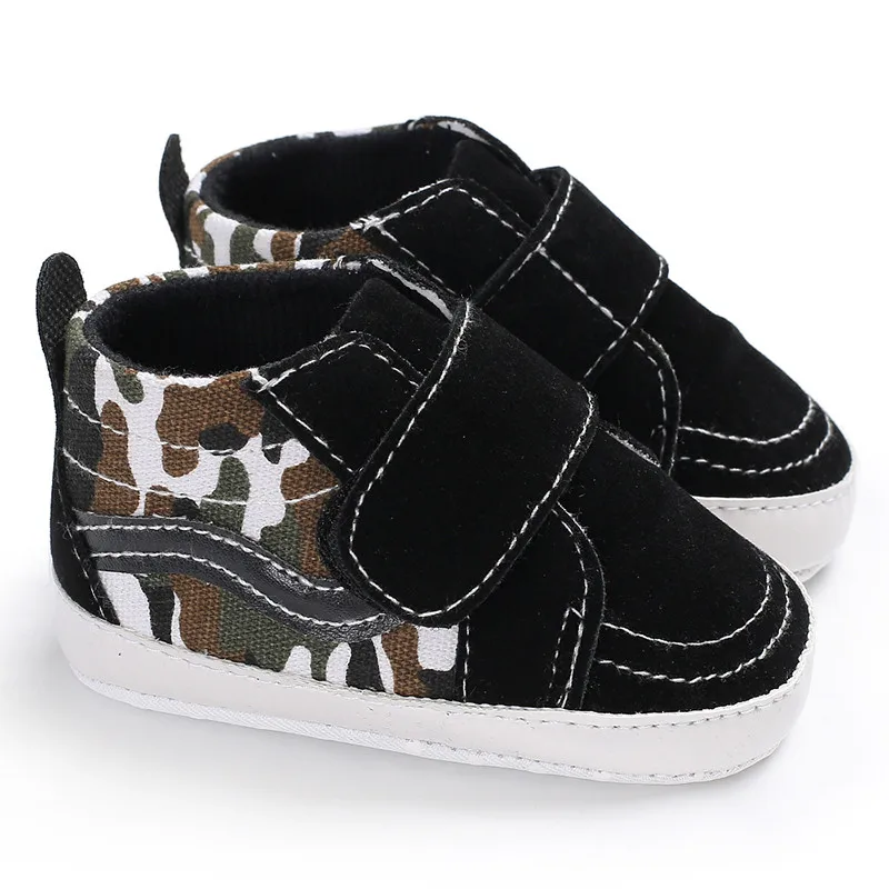 Infant Newborn Baby Boy Girl Canvas Shoes Prewalkers Autumn Soft Sole Anti-slip Sneakers Camouflage - Цвет: Camouflage